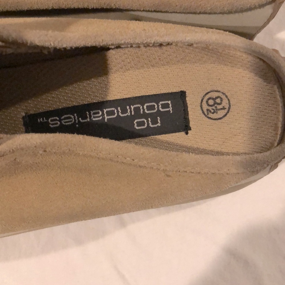 No Boundaries Beige Vintage Platform Canvas Slip on Shoes 8.5 - Picture 6 of 7
